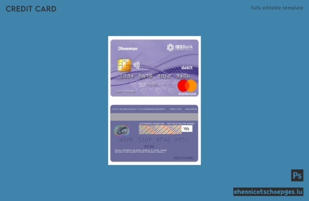 Somalia IBS Bank Daheem Debit Mastercard Beispielvorschau